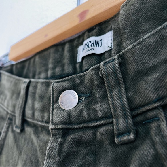 MOSCHINO Green super soft jeans relaxed straight pants joggers - Picture 4 of 10